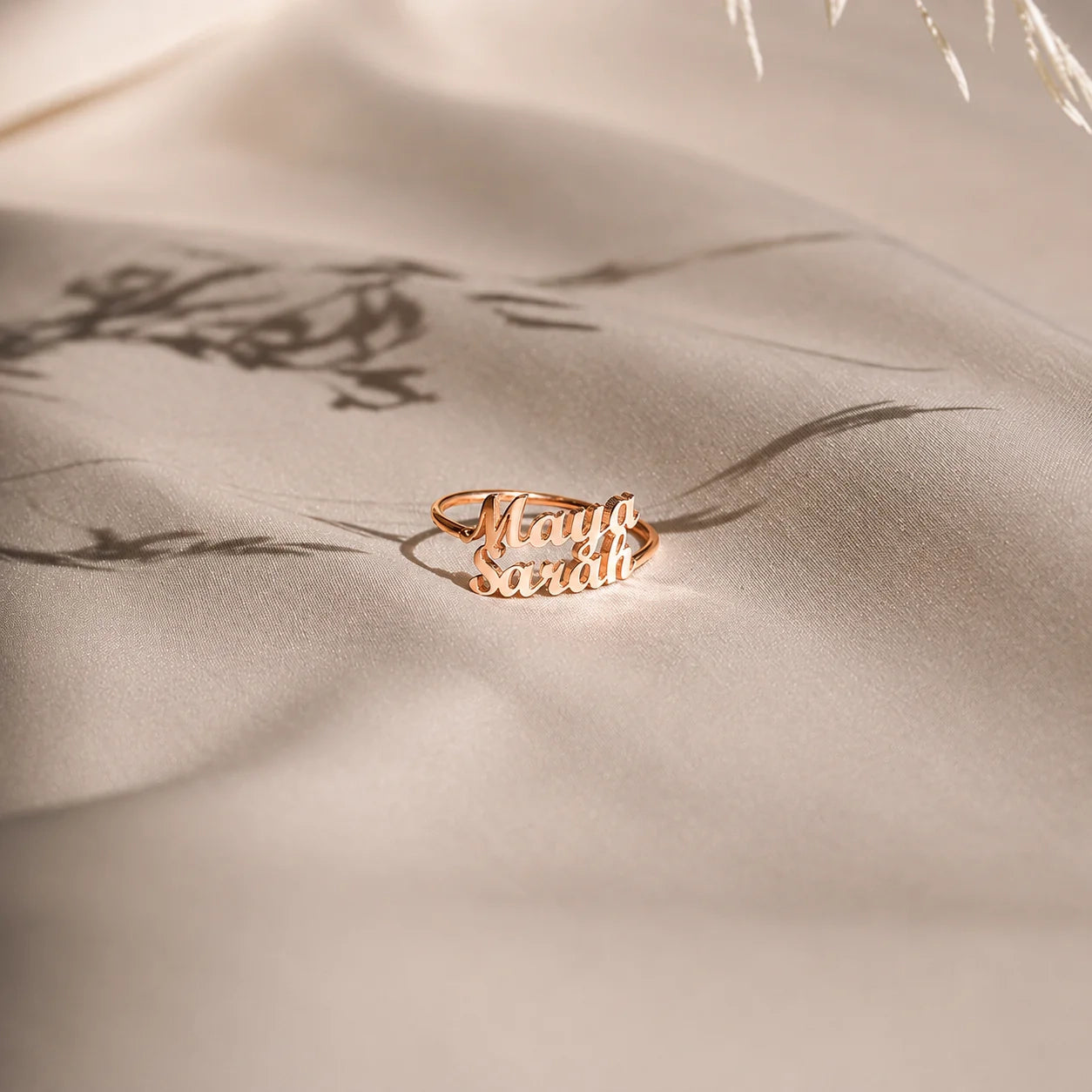 London Duo Name Ring