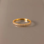 Endless Eternity Diamond Ring Silver 18K Gold Plated