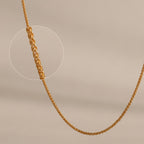 Woven Chain Necklace  Silver 18K Gold Plated
