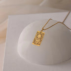 Tarot Box Chain Necklace Silver 18K Gold Plated