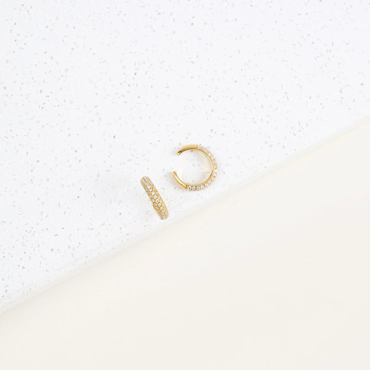 Mia Pave Cuffs Silver 18K Gold Plated