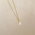 Tabitha Opal Drop Necklace Silver 18K Gold Plated