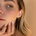 Medium Bold Hoops Silver 18K Gold Plated