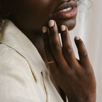 Tiny Triple Birthstone Ring Silver 18K Gold Plated