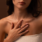 Midnight Pearl Necklace Silver 18K Gold Plated