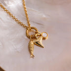 Shark Tooth Charm Silver 18K Gold Plated