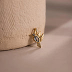 Diamond Hummingbird Charm Silver 18K Gold Plated