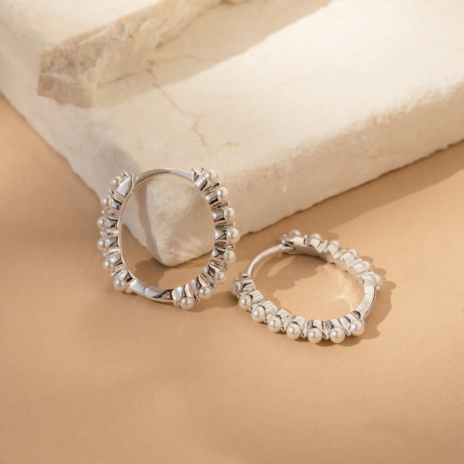Malik Pearl Hoop Earrings