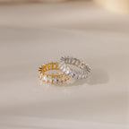 Diamonds Colette Eternity Ring Silver 18K Gold Plated