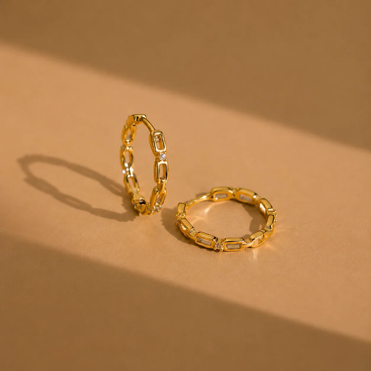 Diamond Link Hoops