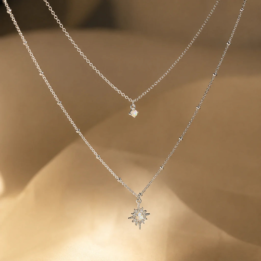 Opal Star Duo Necklace