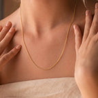 Dainty Chain Necklace Silver 18K Gold Plated