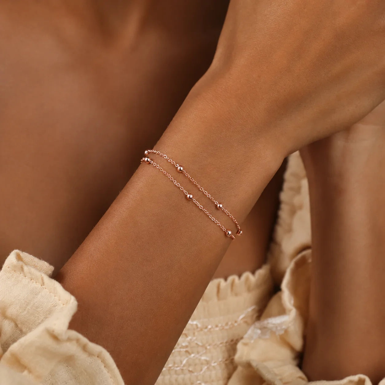 Duo Bead Chain Bracelet
