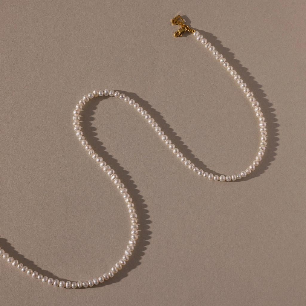 Venus Pearl Necklace  Silver 18K Gold Plated