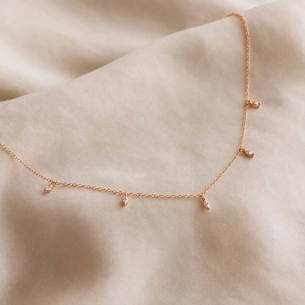 Marquise Station Necklace