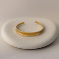Dome Cuff Bracelet Silver 18K Gold Plated
