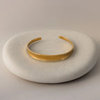 Dome Cuff Bracelet Silver 18K Gold Plated