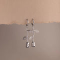 Dangling Rose Huggies Silver 18K Gold Plated