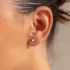 Opal Diamond Star Studs Silver 18K Gold Plated