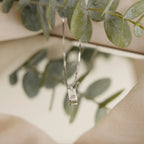Carrie Mini Tag Necklace Silver 18K Gold Plated