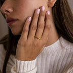 Dainty Beads Code Ring Silver 18K Gold Plated
