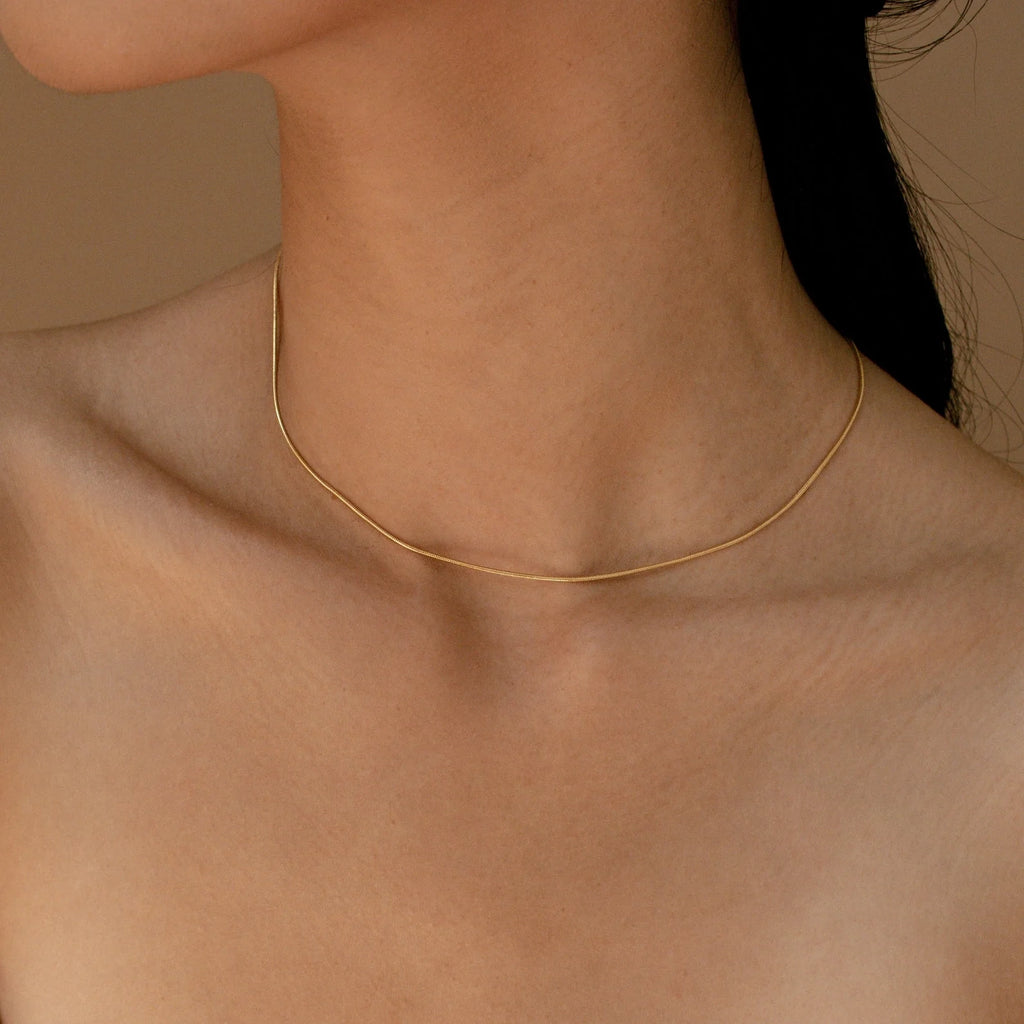 Alice Thin Snake Chain Silver 18K Gold Plated