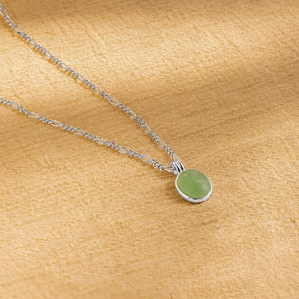 Jade Oval Pendant Necklace