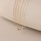 Toi et Moi Infinity Heart Birthstone Necklace Silver 18K Gold Plated