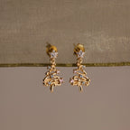 Diamond Christmas Tree Studs Silver 18K Gold Plated
