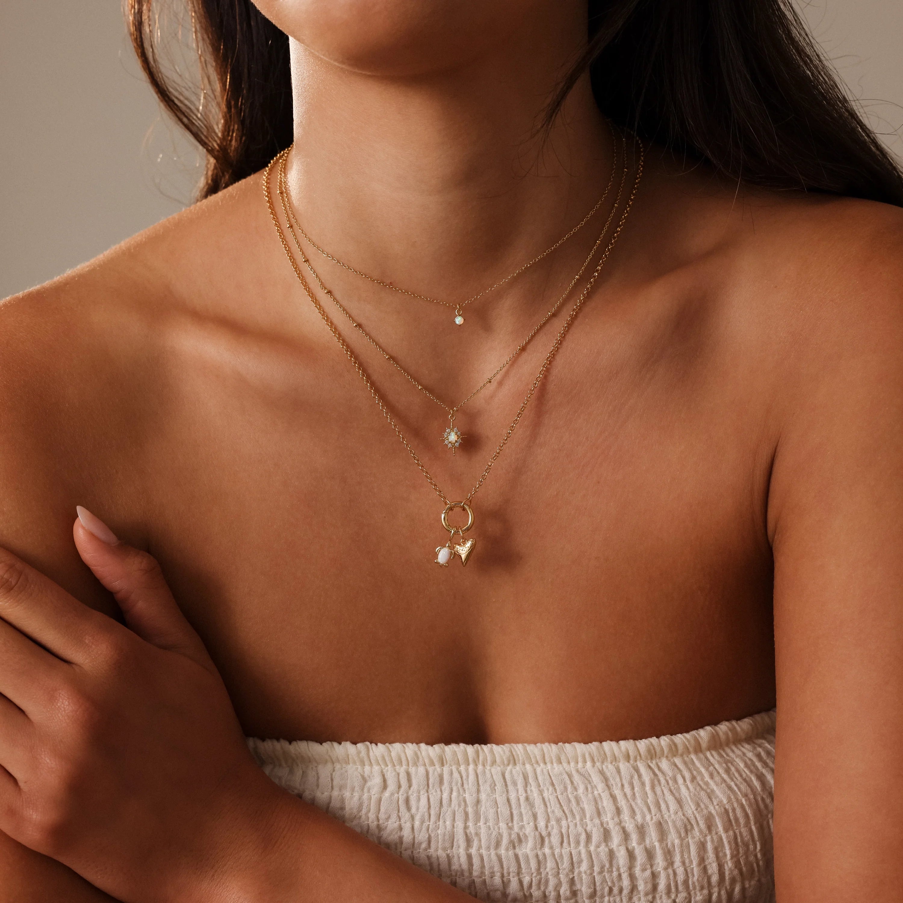 Opal Sea Turtle Charm Silver 18K Gold Plated