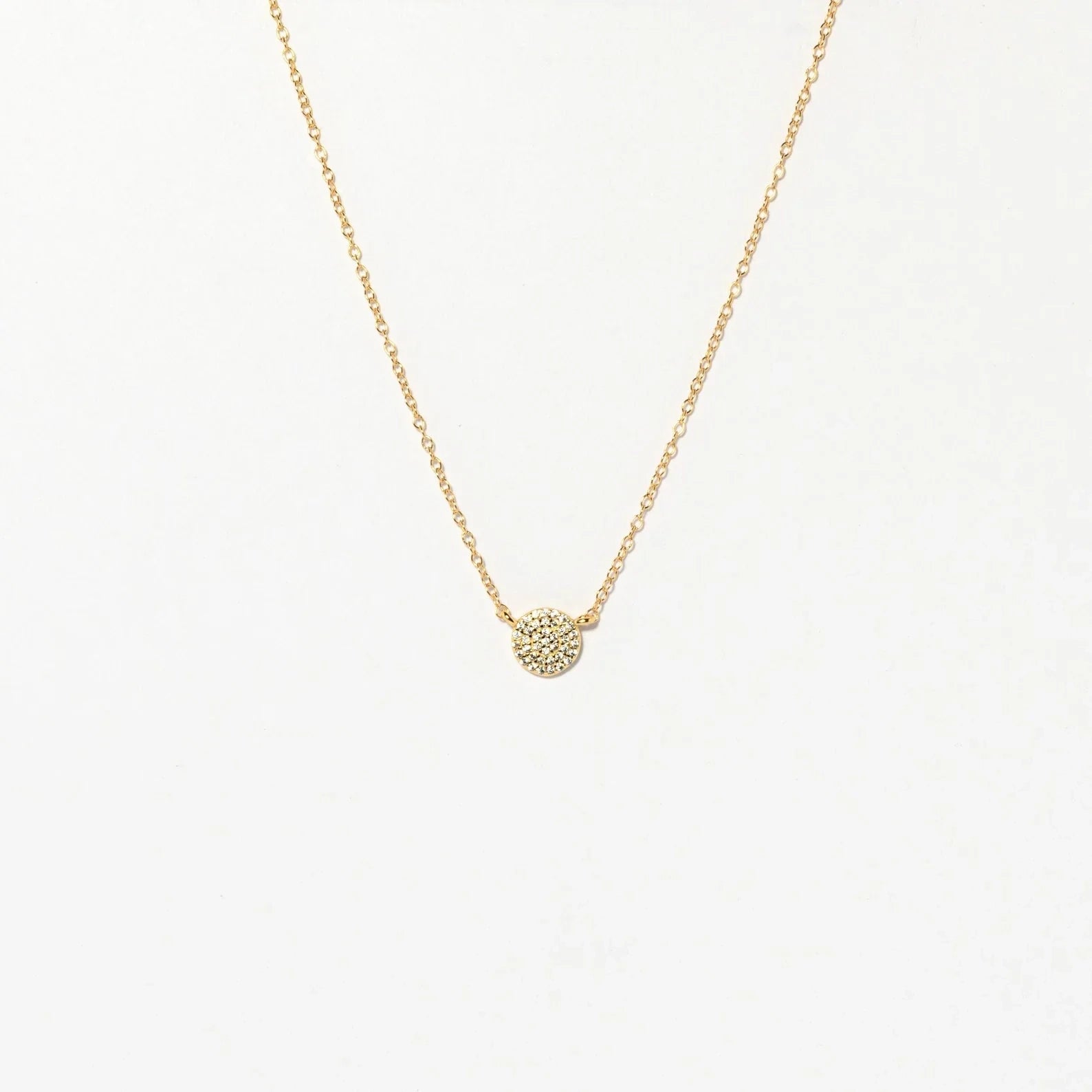 Pave Round Necklace