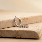 Inside Out Diamond Huggies Silver 18K Gold Plated