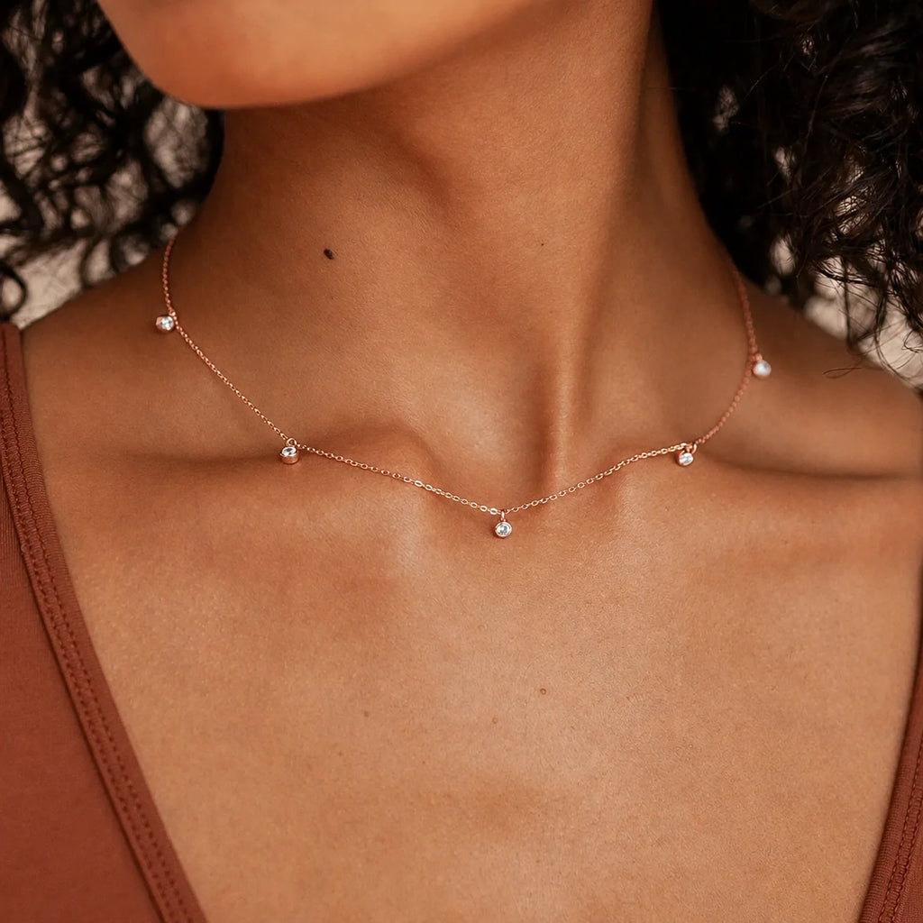 Diamond Station Necklace