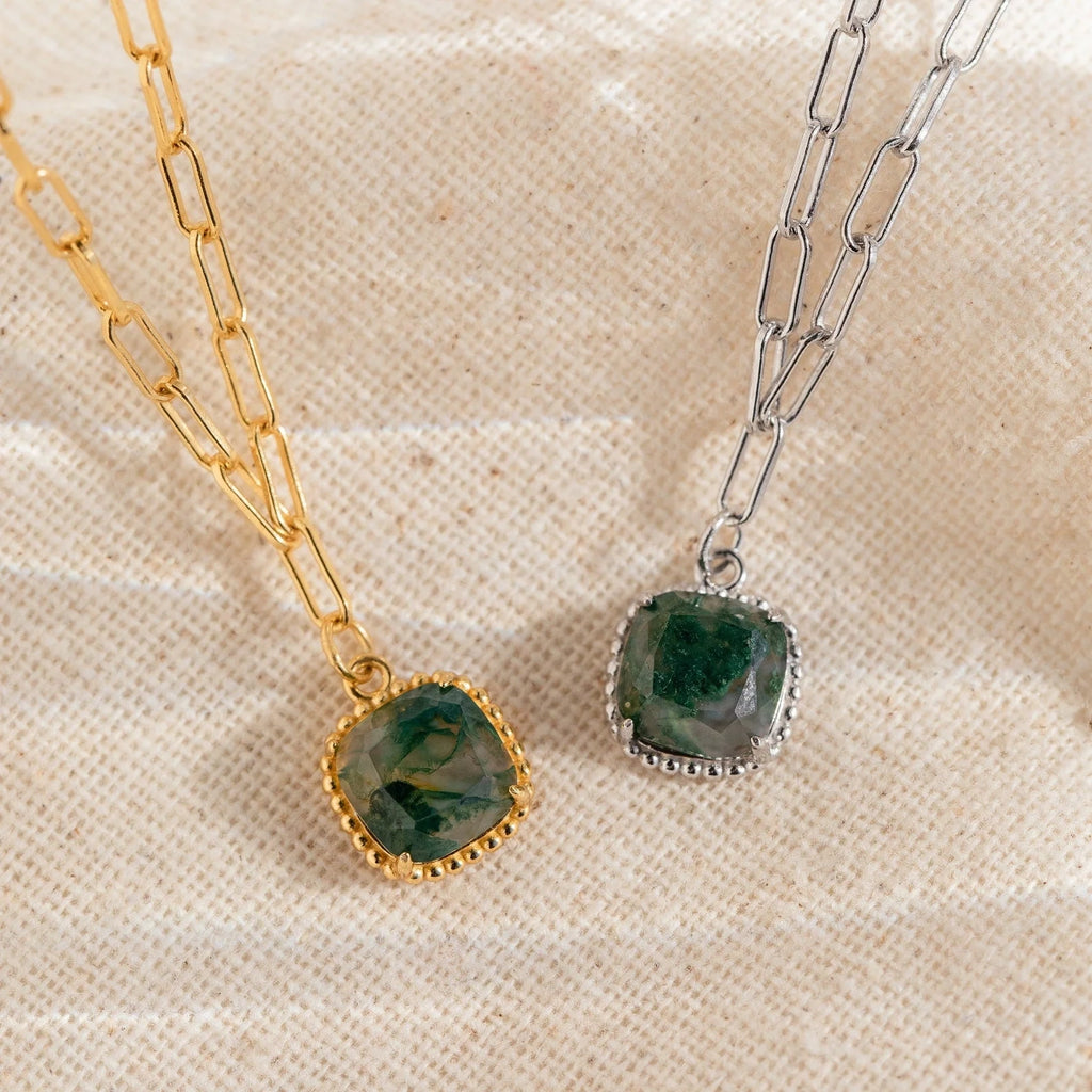 Handmade Agate Pendant Necklace
