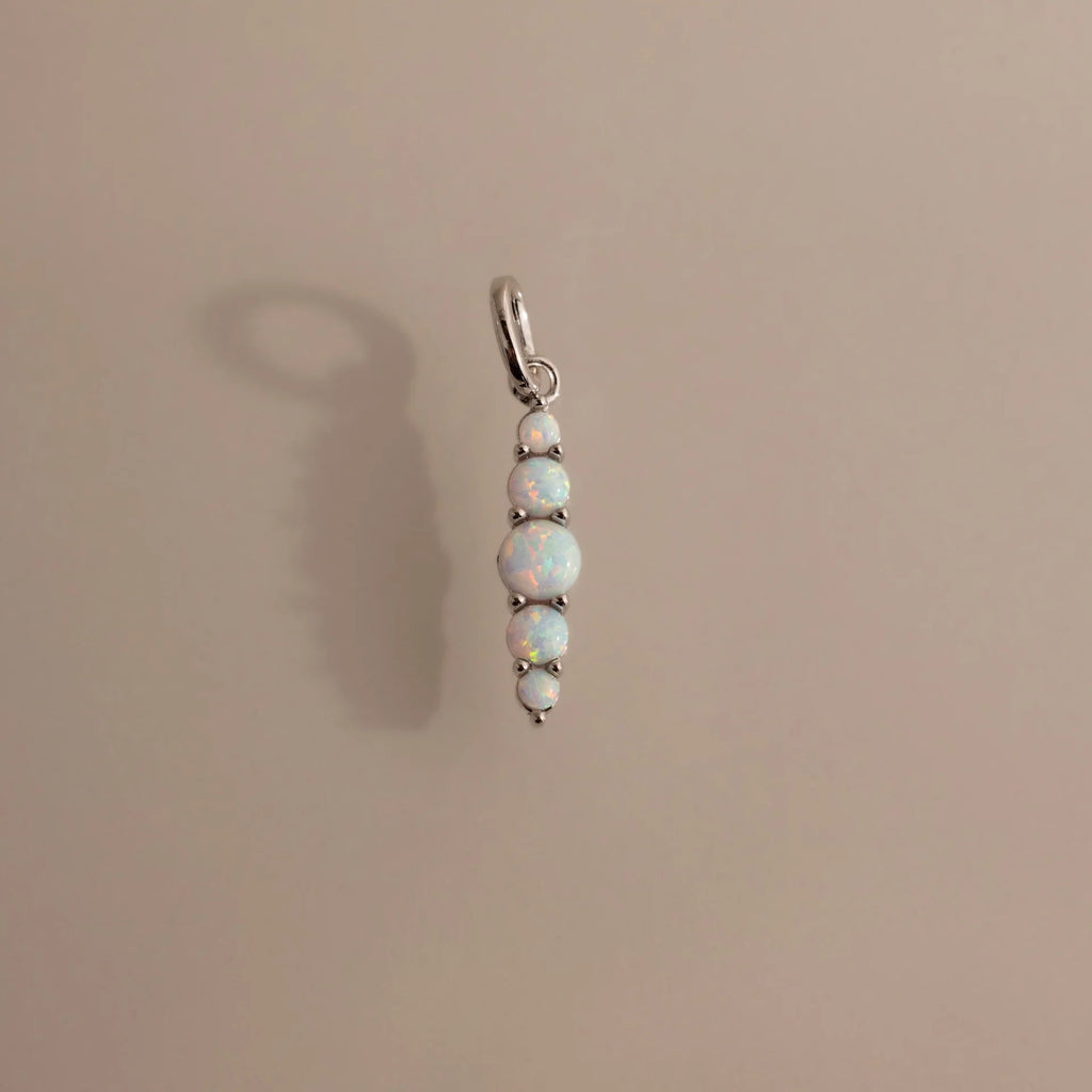 Ombre Lace Opal Charm Silver 18K Gold Plated