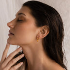 Shark Tooth Huggies Silver 18K Gold Plated