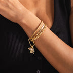 Viper Snake Charm Silver 18K Gold Plated