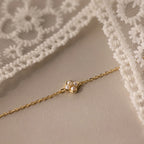 Diamond Pearl Flower Bracelet Silver 18K Gold Plated