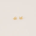 Tiny Python Studs Silver 18K Gold Plated