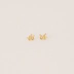 Tiny Python Studs Silver 18K Gold Plated