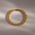 Bold Byzantine Bracelet Silver 18K Gold Plated