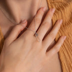 Clear Quartz Necklace Silver 18K Gold Plated