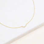 Lucia Pave Necklace Silver 18K Gold Plated