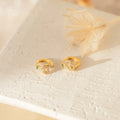 Diamond Cobra Snake Huggies Silver 18K Gold Plated
