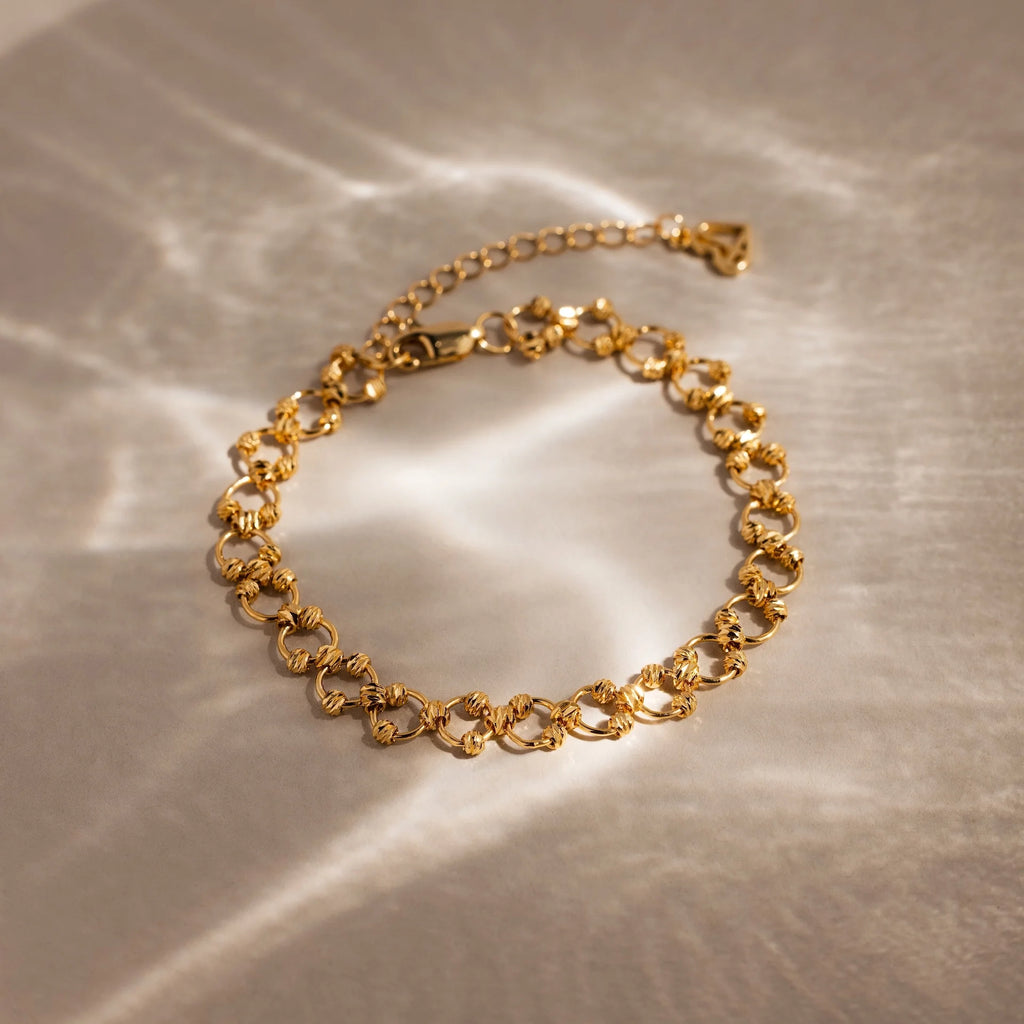 Orbit Chain Bracelet Silver 18K Gold Plated