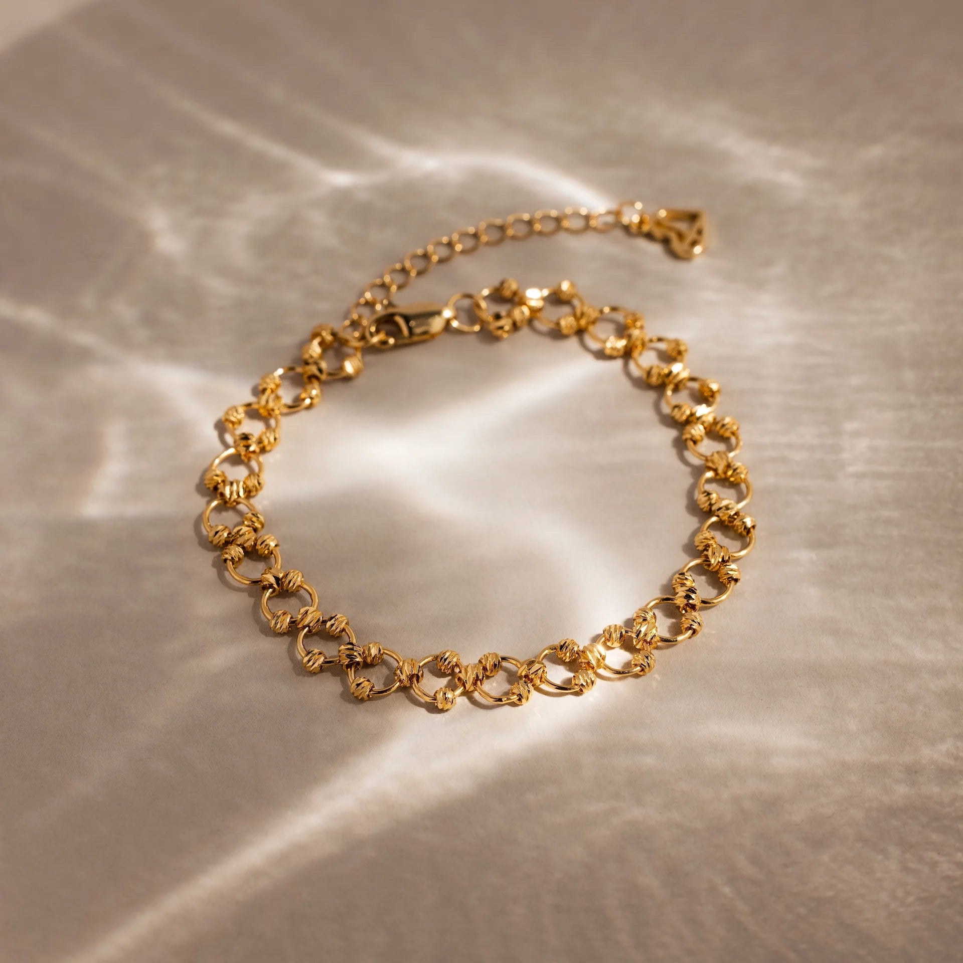 Orbit Chain Bracelet Silver 18K Gold Plated