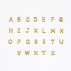 Bubble Letter Studs Silver 18K Gold Plated