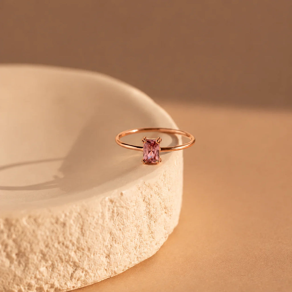 Emerald Feminine Elegance with the Blush Pink Emerald Ring