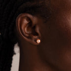 Pink Pearl Studs Silver 18K Gold Plated