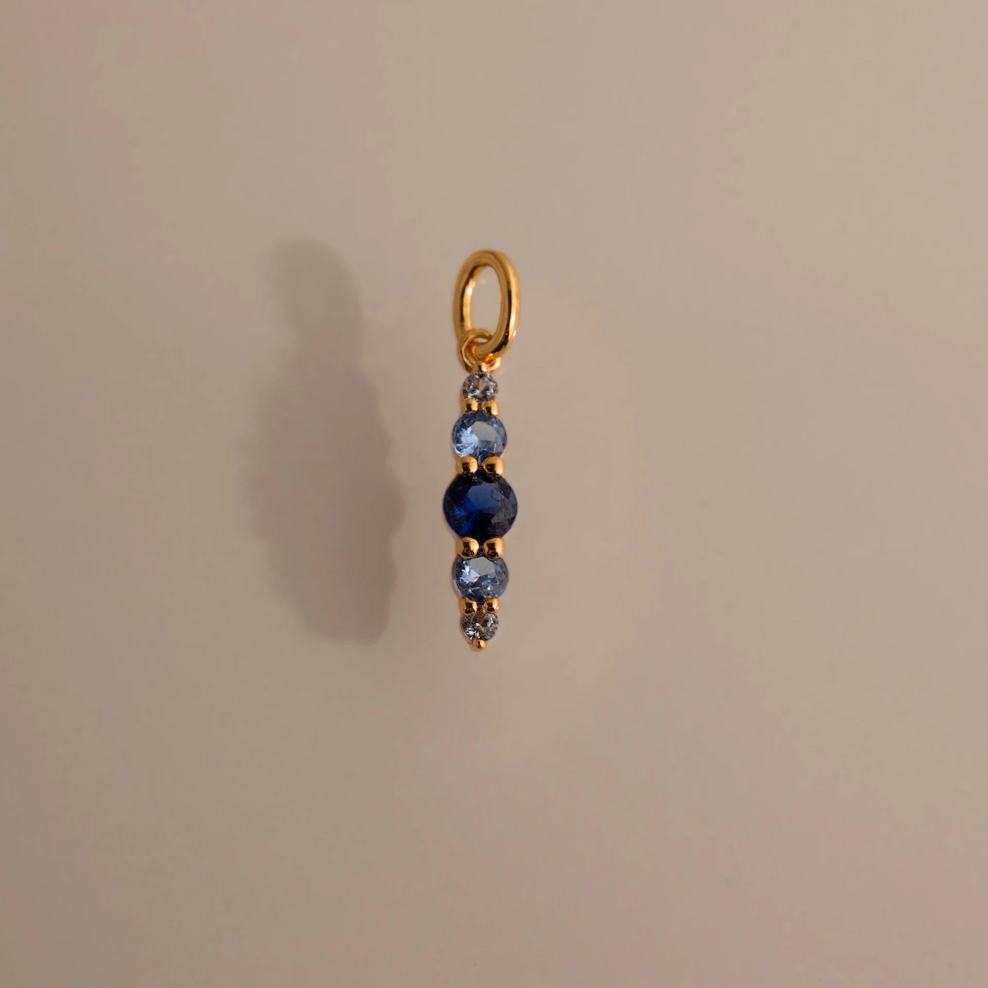 Ombre Lace Blue Zircon Charm Silver 18K Gold Plated